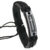 KOMI Braided Cowhide Bracelet Simple Draw Adjust Men's and Women's Cross Bracelet Rope Wholesale