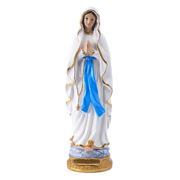 Hot Selling Two-handed Palm Our Lady of Lourdes Virgin Statue Decorations Religious Interior Decoration Gifts Resin Crafts