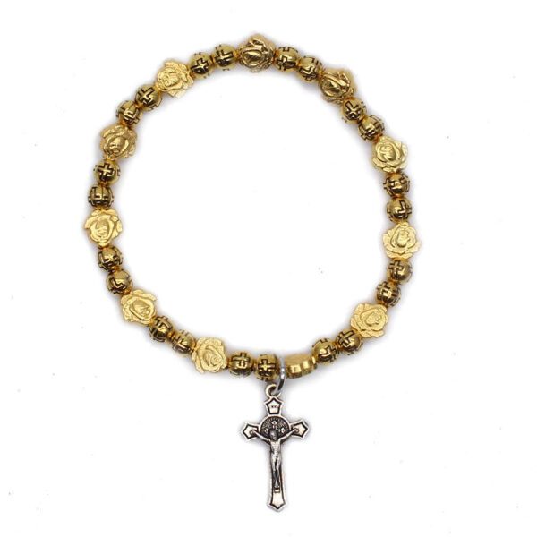 Komi Wholesales Religious Belief Metal Cross Pendant Charm Beads Jewely Prayer Rosary Bracelets