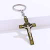 Hot Metal Christian Catholicism Holy Crucifix Gift Keychain Religious Pendant Jesus Cross Key Chain Keyring