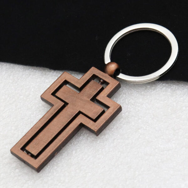 Hot Selling Rotatable Christian Cross Key Chain Gifts
