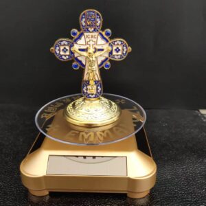 Komi Solar Cross Car Jesus Decoration Beautiful Cross Car Supplies Decoration Car Accessories