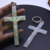 Luminous Cross Keychain Religious Jewelry Jesus Plastic Luminous Cross