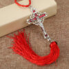 KOMI Tassel Fringe Enamel Crucifix Cross Pendants Men's Women's Bag Car Ornaments Wall Hanging Decoration Souvenirs Gifts
