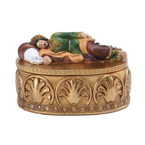 Hot Selling St. Joseph Jewelry Box Ornaments Religious Interior Decoration Birthday Gifts Resin Crafts