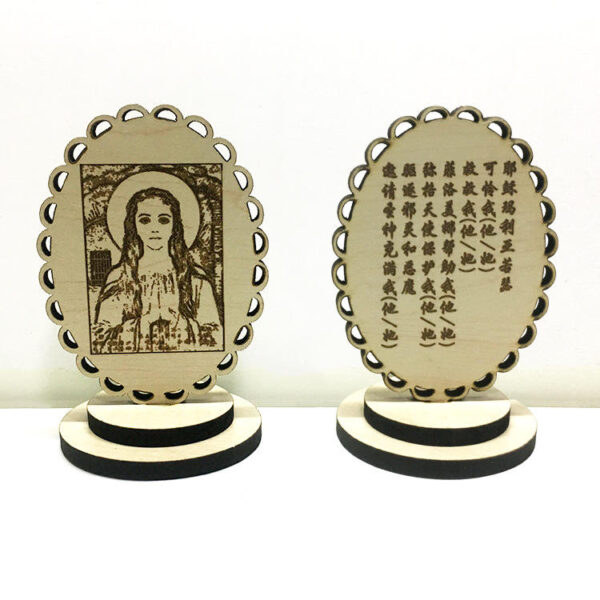H52e9ff69a65b430f8865b406554949871 KOMI Solid Wood Hollow Carved Reiligious Prayer ICONS Car Home Decoration Table Ornaments Souvenir Crafts Gifts