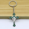 H52f5bdcaeec6452e9184fa5a1328ca3eu Catholic Christianity Jesus Cross Necklace Jewelry Pendant Keychain Accessories Jewelry