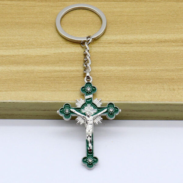 H52f5bdcaeec6452e9184fa5a1328ca3eu Catholic Christianity Jesus Cross Necklace Jewelry Pendant Keychain Accessories Jewelry