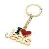 H531e191599bd4dff957edc738f49d8b1B KOMI Key Holder Accessory Gold Color I love Jesus Keychain Heart Pendant Alloy Religious Gifts Jewelry for Believer