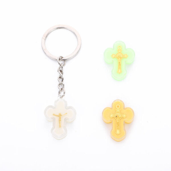 KOMI Multi-Color Plastic Cross Metal Crucifix Charms Pendants for Jewelry Necklace Bracelet Making Accessories