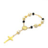 Komi Religious Jesus Crucifix Cross Bracelet Christian Prayer Crystal Beaded Rosay Bracelet for Women Girls Sacred Gift