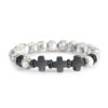 Fashion Wear with Jewelry Black Gallstone Interval Cross Couple Bracelet Yoga Jewelry