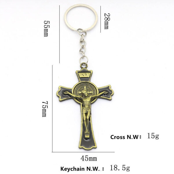 KOMI Cross Collection Hot Sale Car Pendant Bag Hanging Ornaments Metal Alloy Religious Cross Keychain Jewelry Accessories
