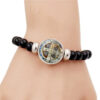 KOMI New Design Holy Light Saint Benedict's Medal Bracelet for Women All Black Stretch Beaded Bracelet
