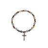 KOMI New Design Saint Benedict Alloy Cross Bracelet Black Gallstone Alloy Bracelet