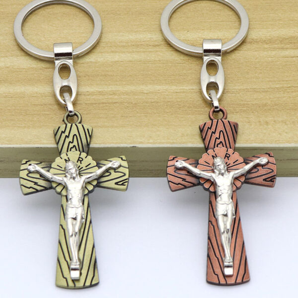 Catholic Christianity Jesus Cross Necklace Jewelry Pendant Keychain Accessories Jewelry Crafts Wholesale