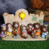 Christmas Gifts Cartoon Jesus Was Born Manger Ornaments Virgin Figures Resin Crafts Home Lighting Decorations Sculpture