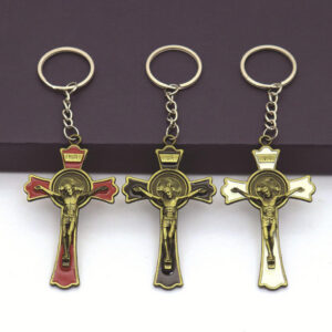 KOMI Cross Collection Hot Sale Car Pendant Bag Hanging Ornaments Metal Alloy Religious Cross Keychain Jewelry Accessories