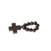 H5fc617de77b84e78b0291a7f3b82a853B KOMI Natural Wooden Bead Finger Chain Rosary Cross Catholic Rosary Hand Woven Ring