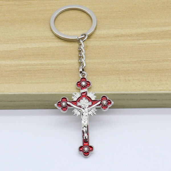 H61cef6802dc8406aaf7f176736ecb4fb7 Catholic Christianity Jesus Cross Necklace Jewelry Pendant Keychain Accessories Jewelry