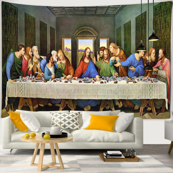 H65940d4e9d7047208ec08a9e2ee1adb7J Komi Tapestries Jesus Last Supper Series Bedroom Living Room Background Cloth Room Wall Tapestry Wall Hanging
