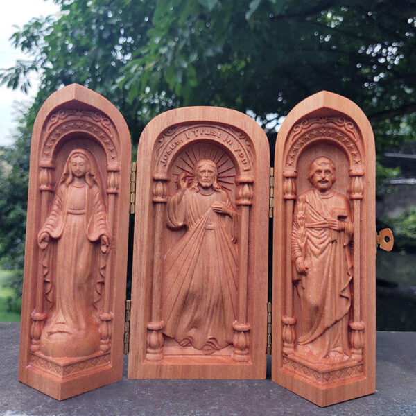 KOMI Misah Liturgy Three Box of Arts and Crafts Display the Virgin Mary of Jesus Joser Carry Church Display