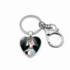 KOMI Religious Fashion Accessory Virgin Mary Heart Charms Keychain Metal Keyrings Keychains for Women Birthday Crafts Gifts