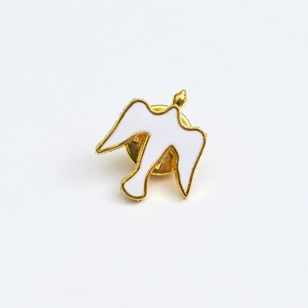 KOMI Exquisite Light Body Pigeon Cross Brooch Clothing Accessories Gift Badge