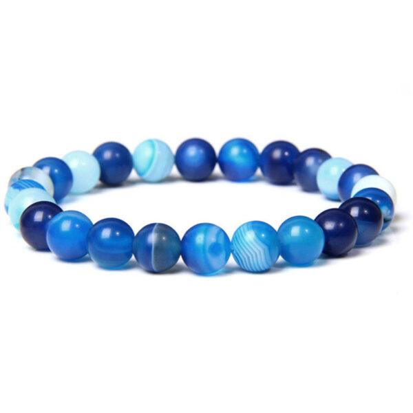 KOMI Natural Gemstone Bracelets Turquoise Crystal Moonstone Obsidian Tiger Eye Stone Lapis Lazio Elastic Beaded Bracelet Gift