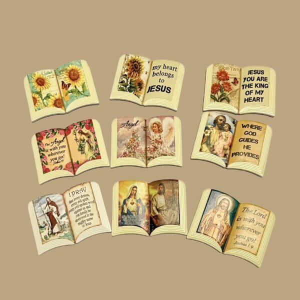 KOMI Ceramic Refrigerator Sticker Religious Book Shape Suitable for Home Daily Holiday Gift Decoration Refrigerator Sticker