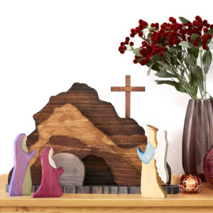 Komi Easter Wooden Nativity Scene Montessori Inspired Decorative Crafts Jesus Decoration