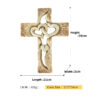 KOMI Gold Metal Heart Cross Hands Holding Home Decoration Love Cross Sculpture Art Crafts Gifts for Wall Hanging Table Standing