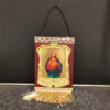 KOMI Holy Family Figure Wooden Craft Beautiful Our Lady of Guadelupe Table Standing Wall Hanging Home Decorations Crafts Gifts