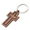 KOMI Silver Metal Rotating Cross Keychain for Bag Accessories Cross Car Keyring Charm Pendant Key Holder Metal Key Chain for Men