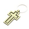 KOMI Silver Metal Rotating Cross Keychain for Bag Accessories Cross Car Keyring Charm Pendant Key Holder Metal Key Chain for Men