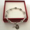 Handmade Rosary Bracelet Elasticated Metal Bracelet Stations of the Cross Medals and Ccb Beads Rosary Prayer Bracelets