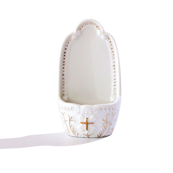 Komi Personalized Ceramic Jesus Christ Religious Catholic Wholesale Pics Pattern Hanging Holy Water Font