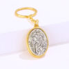 New St Anthony Keychain Saint Keyring Medal Jewelry Gift Religious Cabochon Jewelry Keychain