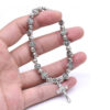 Komi Metal Catholic Elasticated Round Rose Alloy Beads Rosary Beads Cross Pendant Prayer Bracelet