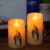 1pc LED Electronic Plastic Candle Light Virgin Jesus Catholic Christian Virgin Jesus Prayer Plastic Candle Light Crafts Wholesale