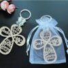 KOMI Hot Baptism Key Chain Wooden Brand Key Chain Baptism Religious Key Chain