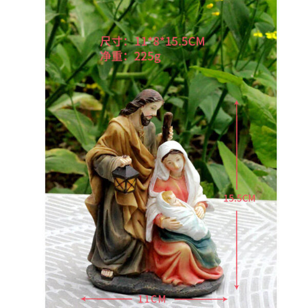 Resin Crafts Creative Fashion Nativity Manger Notre Dame Mary Statue Religious Series Home Decoration