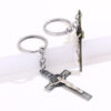 Hot Metal Christian Catholicism Holy Crucifix Gift Keychain Religious Pendant Jesus Cross Key Chain Keyring