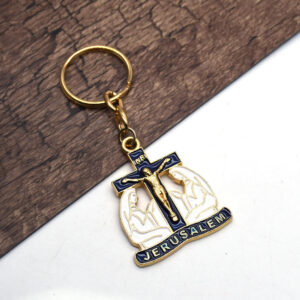 Wholesale Jesus Exorcist Cross Festival Decoration Catholic Relics Christianity Crucifix Virgin Mary Keychain