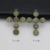 Wholesale Metal Cross Collection Mens Alloy Cross Pendant Necklace Accessories Car Keychain Religious St. Benedict Cross Keyring