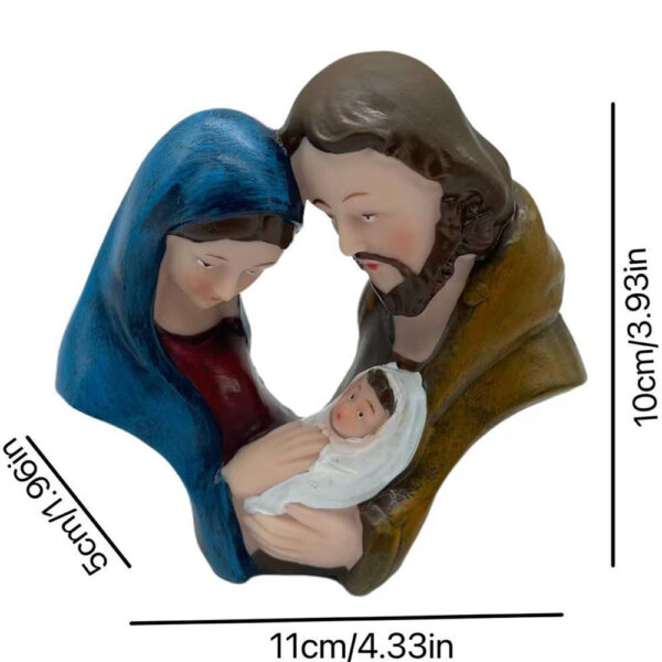 H80edf2dcb0104424b2e438130788cd9ck KOMI Polyresin Nativity Festival Prayer Home Decoration Religious Holy Home Resin Crafts Baby Jesus Birth Statue Art Craft Gift