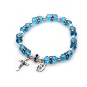 KOMI New Crystal Bracelet Cross Bracelet Elastic Religious Bracelet