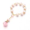 H84b0a6ca3c8b4a7a855880ff8f9ae845j Komi Wholesales Pink Glass Pearl Glass Star Sphere Religious Baby Baptism Rosary Bracelets