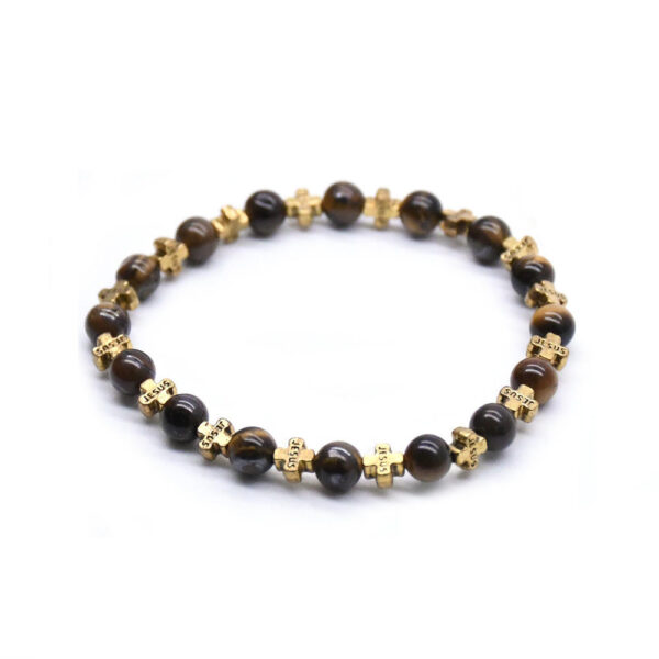 H877b678d4b2c45a28ed63ba13186b3a9z Religious Jewelry Natural Stone Cross Stretch Bracelet Beaded Bracelet