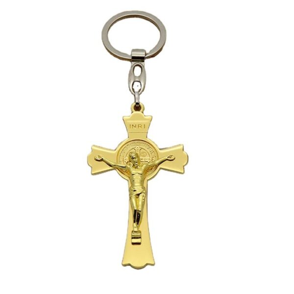 Religion Gifts Catholic Cross Keychain Jesus Cross Keyring Crucifix Keychain Men's and Women's Jewelry Christianity